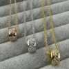 Chanel Quilted Stone-Accented Pendant Necklace
