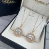 Chopard Multi-Ring Single-Stone Two-Tone Pendant Necklace