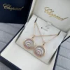 Chopard Multi-Ring Single-Stone Two-Tone Pendant Necklace