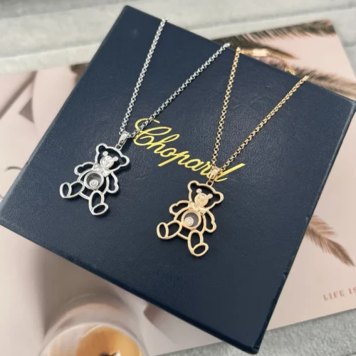 Chopard Teddy Bear Single-Stone Openwork Pendant Necklace