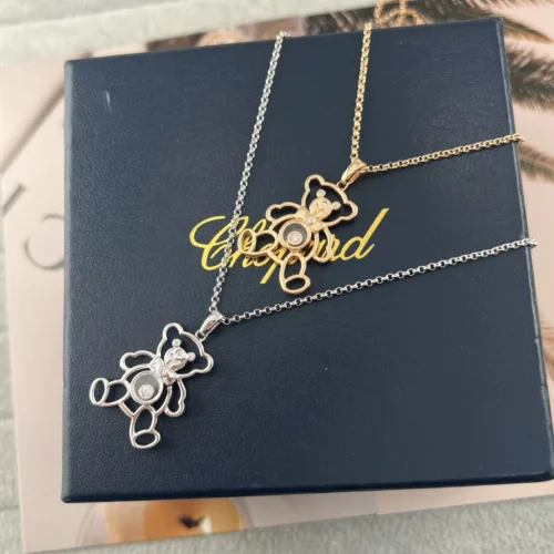 Chopard Teddy Bear Single-Stone Openwork Pendant Necklace