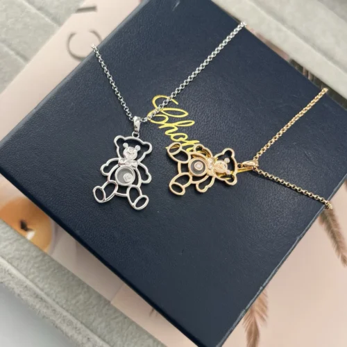 Chopard Teddy Bear Single-Stone Openwork Pendant Necklace