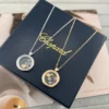 Chopard Goldfish Three-Stone Pendant Necklace