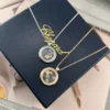 Chopard Goldfish Three-Stone Pendant Necklace