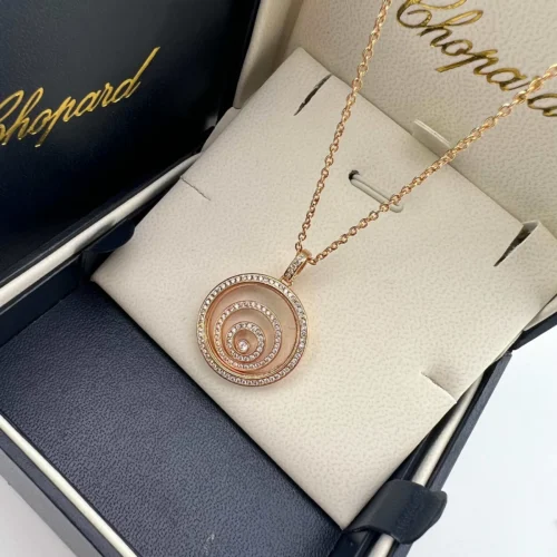 Chopard Round Pavé Pendant Necklace