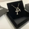 Chrome Hearts Cross Pavé Necklace