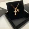 Chrome Hearts Cross Pavé Necklace