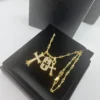 Chrome Hearts Cross Stone-Accented Necklace