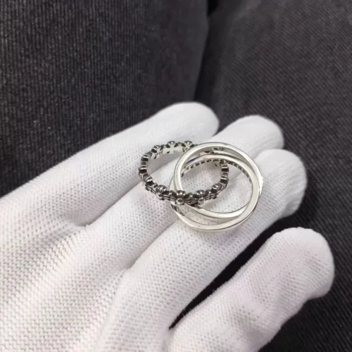 Chrome Hearts 925 Silver Three-Piece Ring