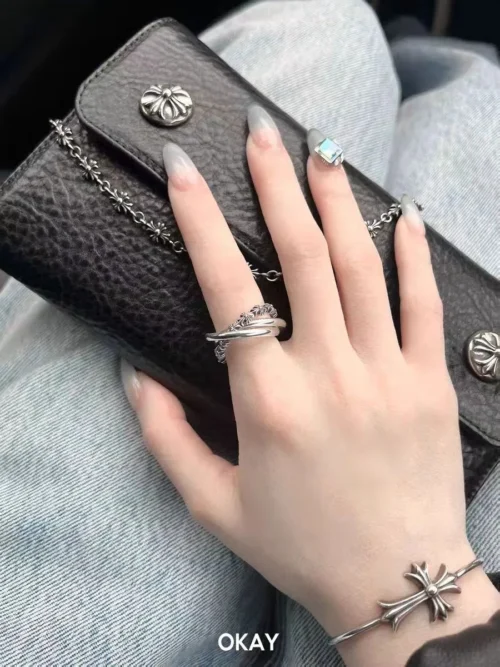 Chrome Hearts 925 Silver Three-Piece Ring