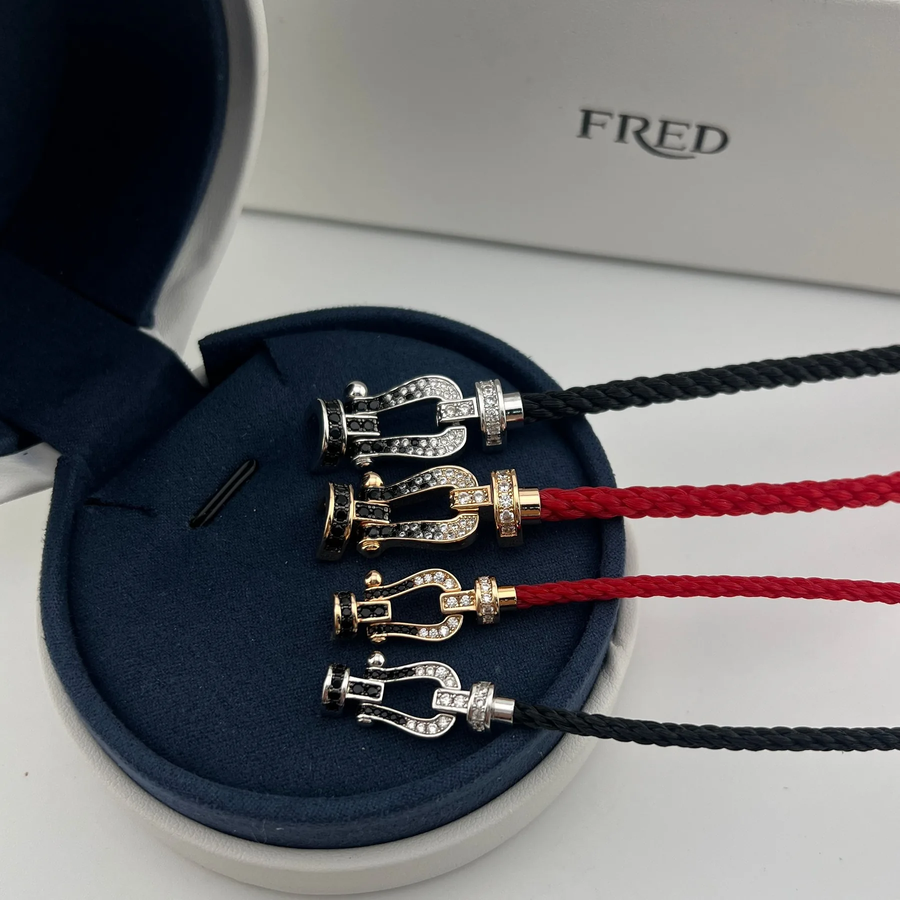 Fred Horseshoe Clasp Cord Bracelet