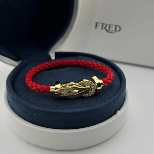Fred Horseshoe Red Cord Bracelet