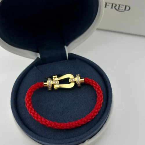Fred Horseshoe Red Cord Bracelet