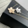 Graff Five-Petal Pavé Edge Pendant Necklace