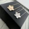 Graff Five-Petal Pavé Edge Pendant Necklace