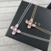 Graff Multicolor Butterfly Double-Chain Pendant Necklace