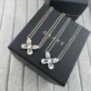 Graff Gradient Butterfly Double-Chain Pendant Necklace