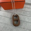 Hermes Horn Anchor Link Necklace