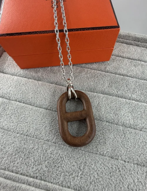 Hermes Horn Anchor Link Necklace