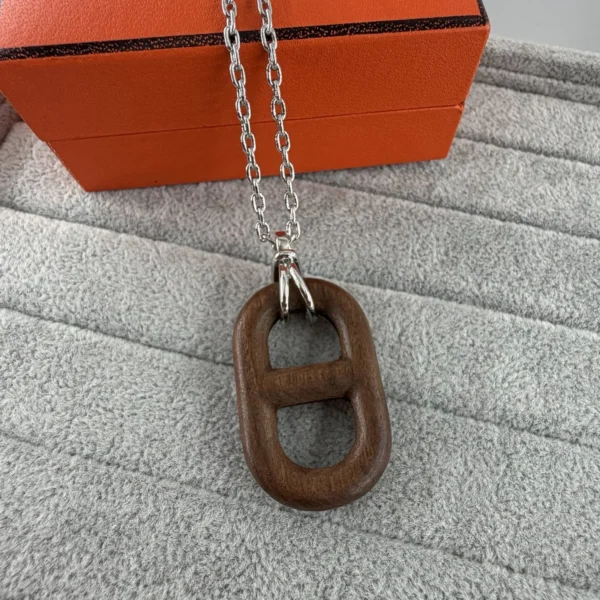 Hermes Horn Anchor Link Necklace