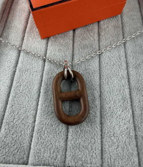 Hermes Horn Anchor Link Necklace
