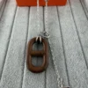 Hermes Horn Anchor Link Necklace