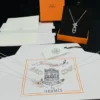 Hermes Confettis 925 Silver Anchor Link Necklace