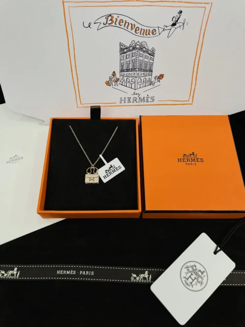 Hermes Handbag Pavé Necklace
