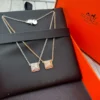 Hermes Stud Pavé Necklace