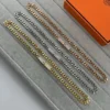 Hermes Anchor Link Pavé Necklace