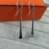 Hermes Polished Long Drop Earrings