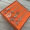 Hermes Enamel Horse Head Pendant Necklace