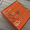 Hermes Enamel Horse Head Pendant Necklace