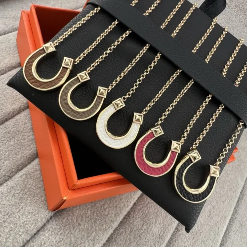 Hermes Horseshoe Pendant Necklace
