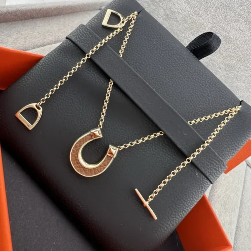 Hermes Horseshoe Pendant Necklace