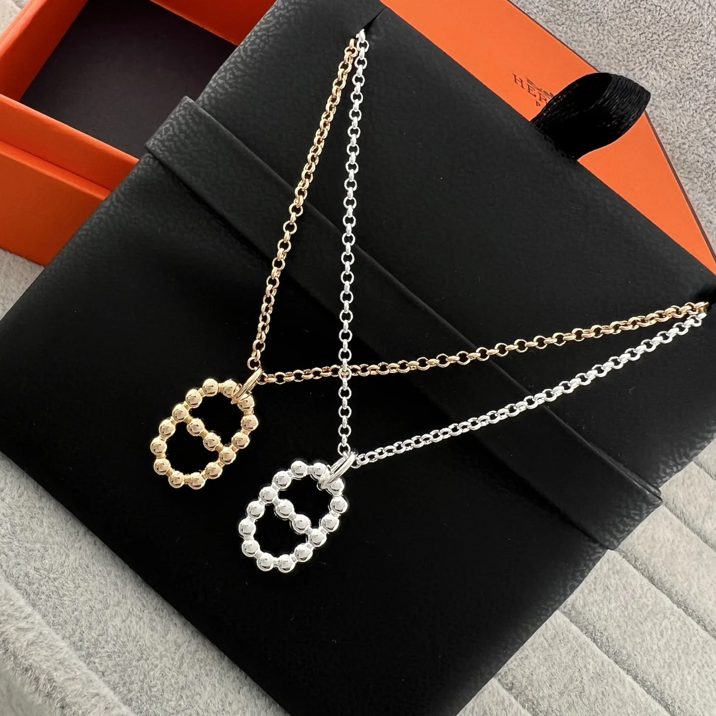 Hermes Anchor Link Polished Necklace