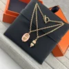 Hermes Anchor Link Polished Pendant Necklace