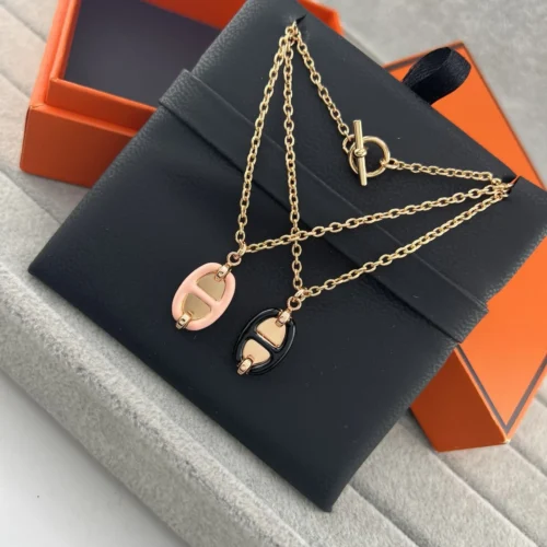 Hermes Anchor Link Polished Pendant Necklace