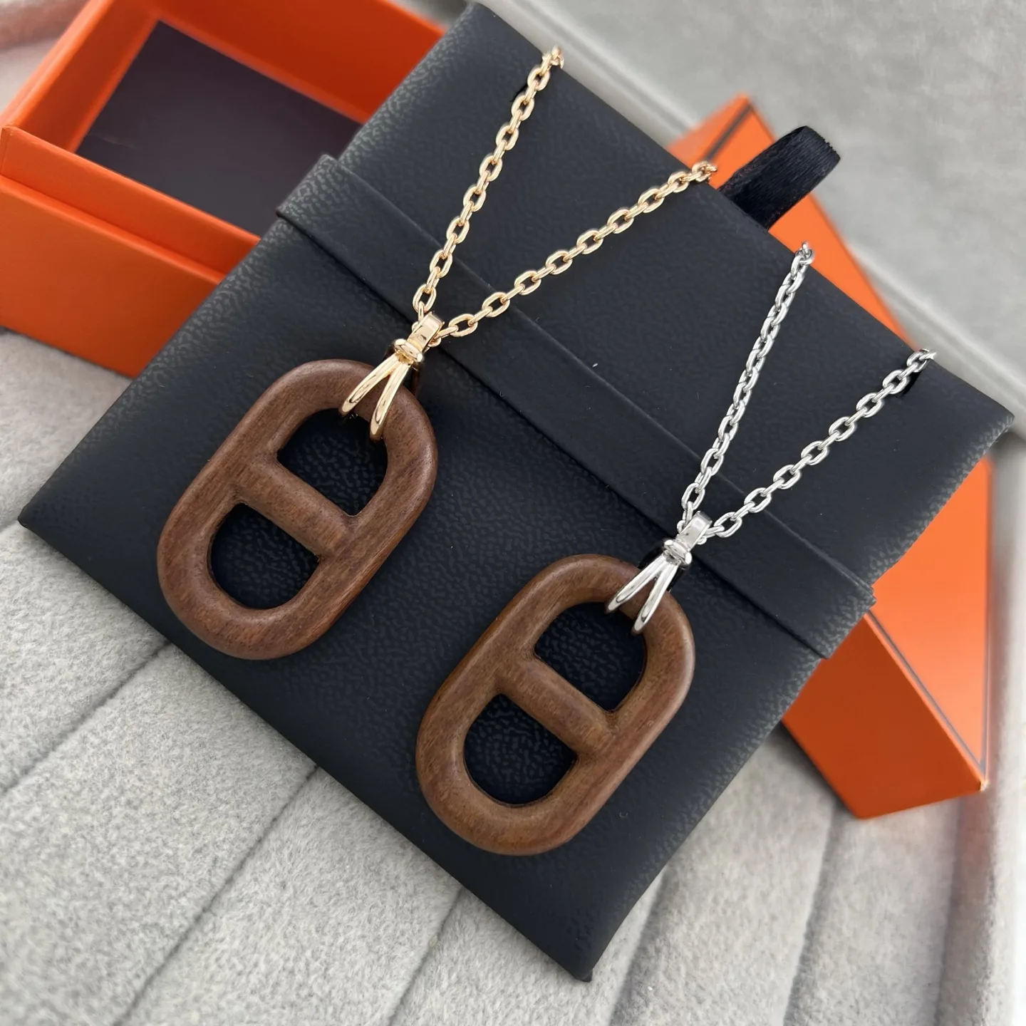 Hermes Anchor Link Pendant Necklace