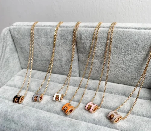 Hermes Pop H H Letter Mini Necklace