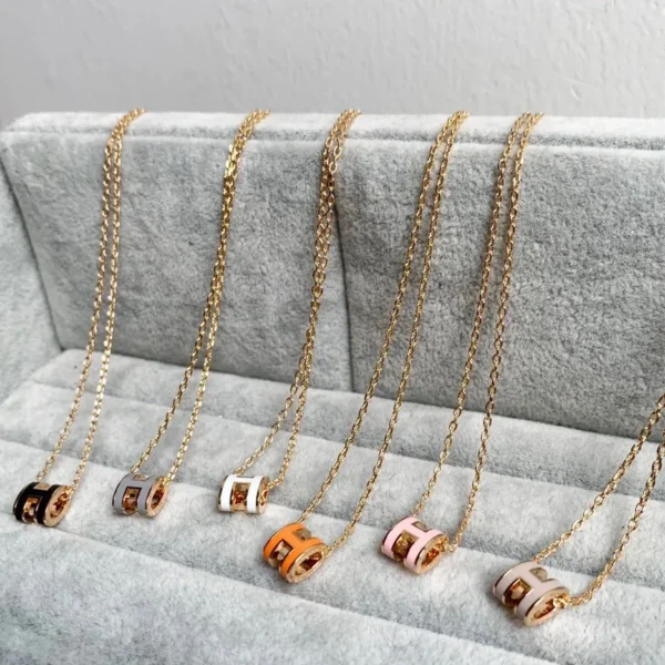 Hermes Pop H H Letter Mini Necklace
