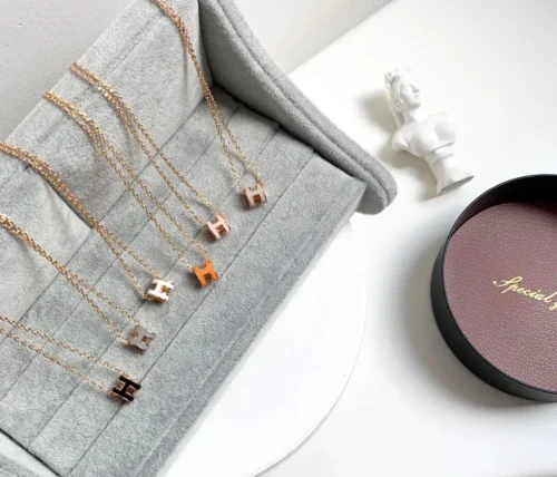 Hermes Pop H H Letter Mini Necklace