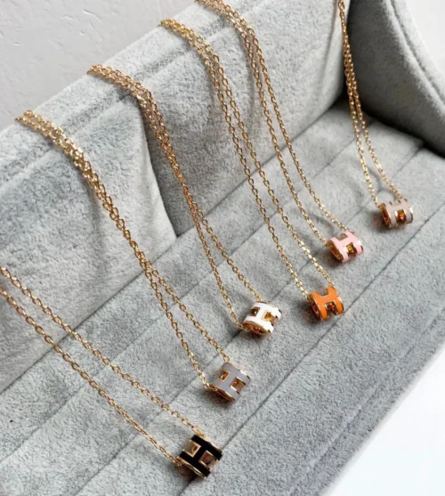 Hermes Pop H H Letter Mini Necklace
