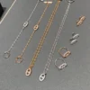 Hermes Anchor Link Pavé Necklace