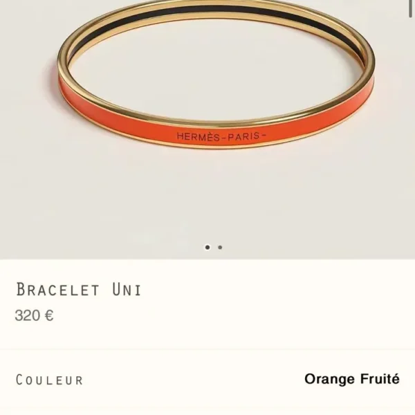 JWHERMES0087-01 Hermes Enamel Bangle Bracelet