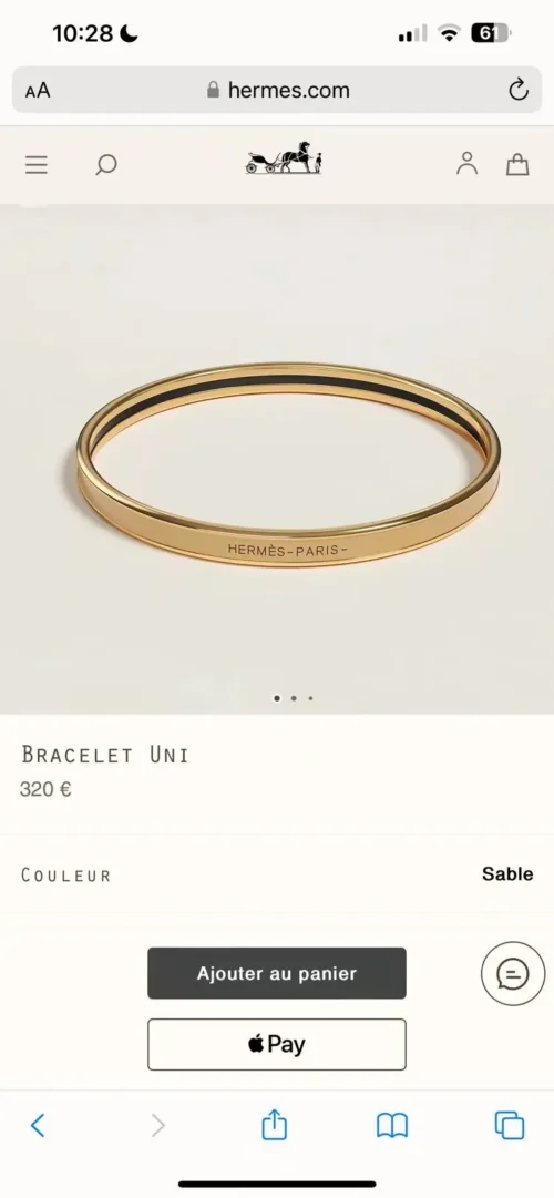 Hermes Enamel Bangle Bracelet