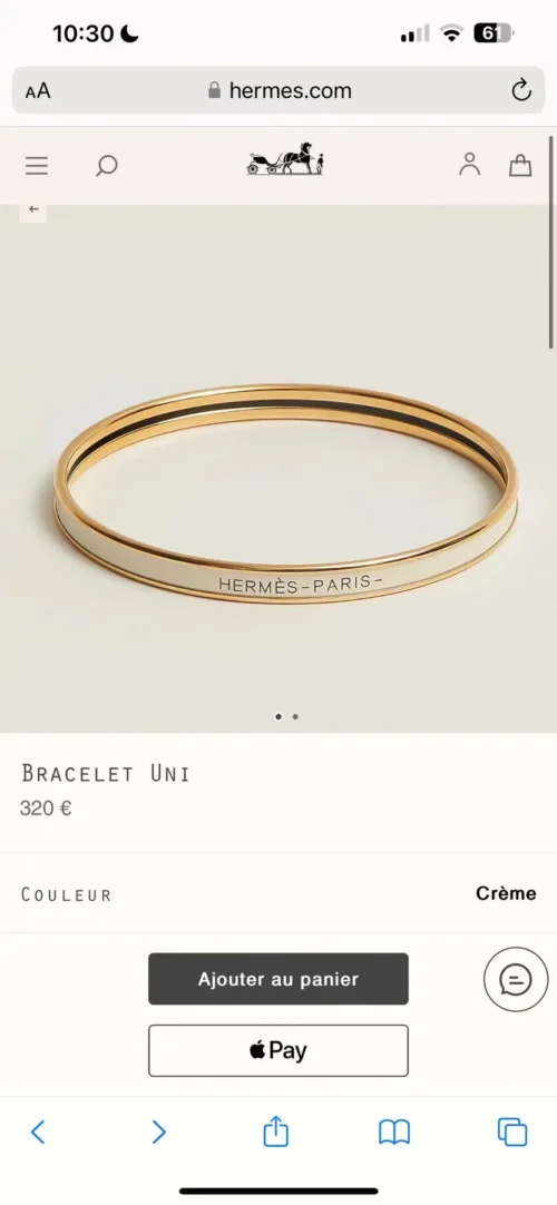 Hermes Enamel Bangle Bracelet