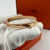 Hermes Anchor Link Stone-Accented Bangle Bracelet