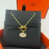Hermes Anchor Link Pavé Necklace