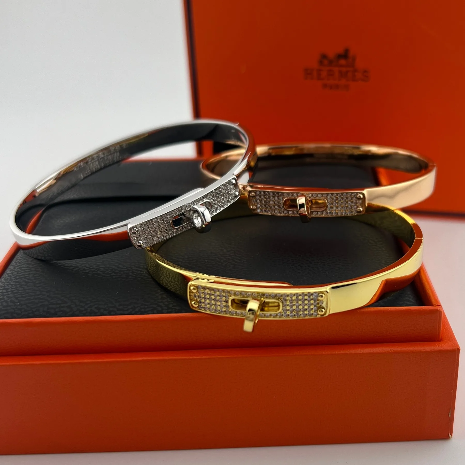JWHERMES0091-01 Hermes Kelly Handbag Bangle Bracelet